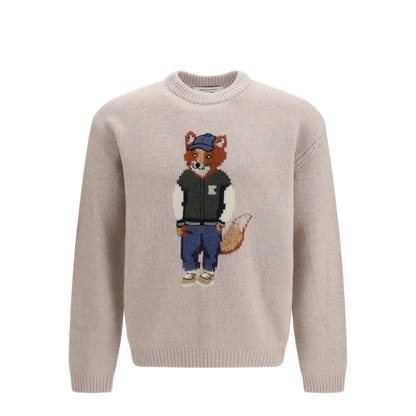 MAYFEYR - Maison Kitsuné - Dressed Fox Wool Blend Sweater - MRMKJ02KT12410548