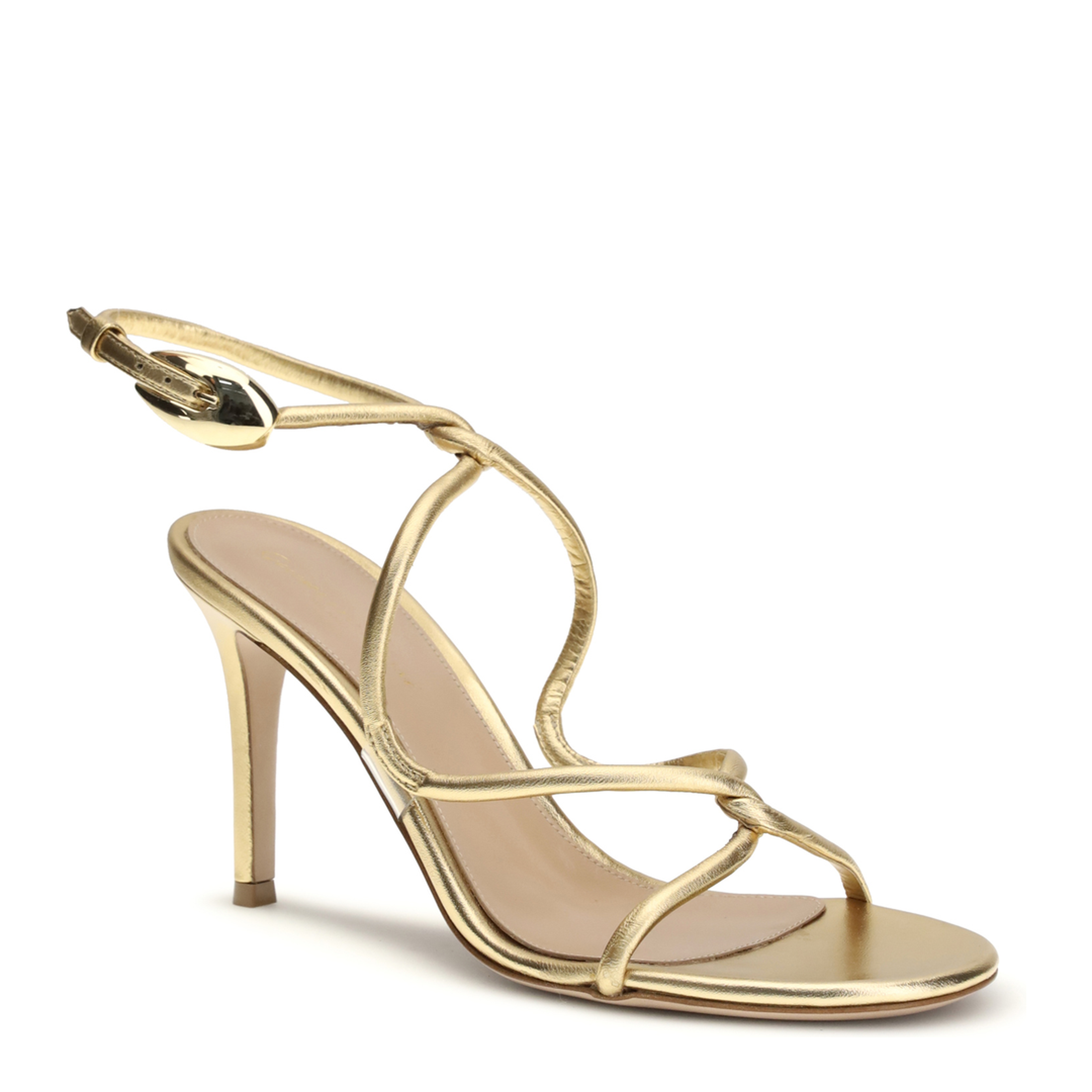 MAYFEYR - Gianvito Rossi - Jungle Mamba Metallic Leather Sandals - G3257585RICNIG