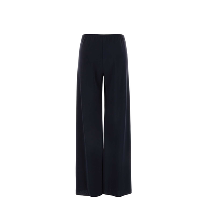 Navy Blue Cady Gala Wide-Leg Pant