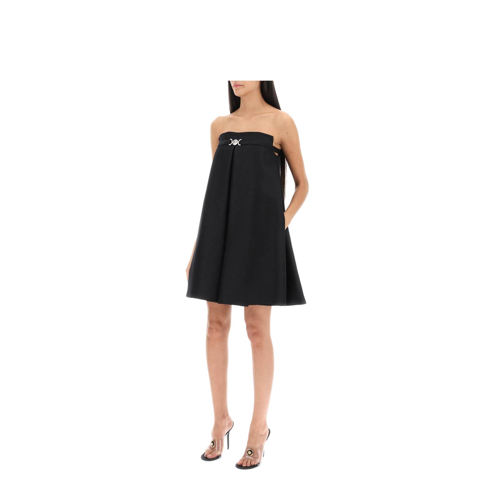 Sleeveless Dress With Logo In Black