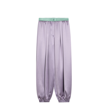 Wide Lilac Silk Pants