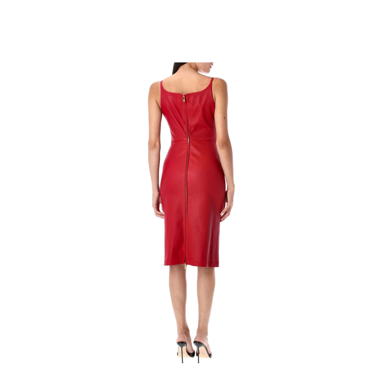 Medusa '95 Corset Leather Midi Dress