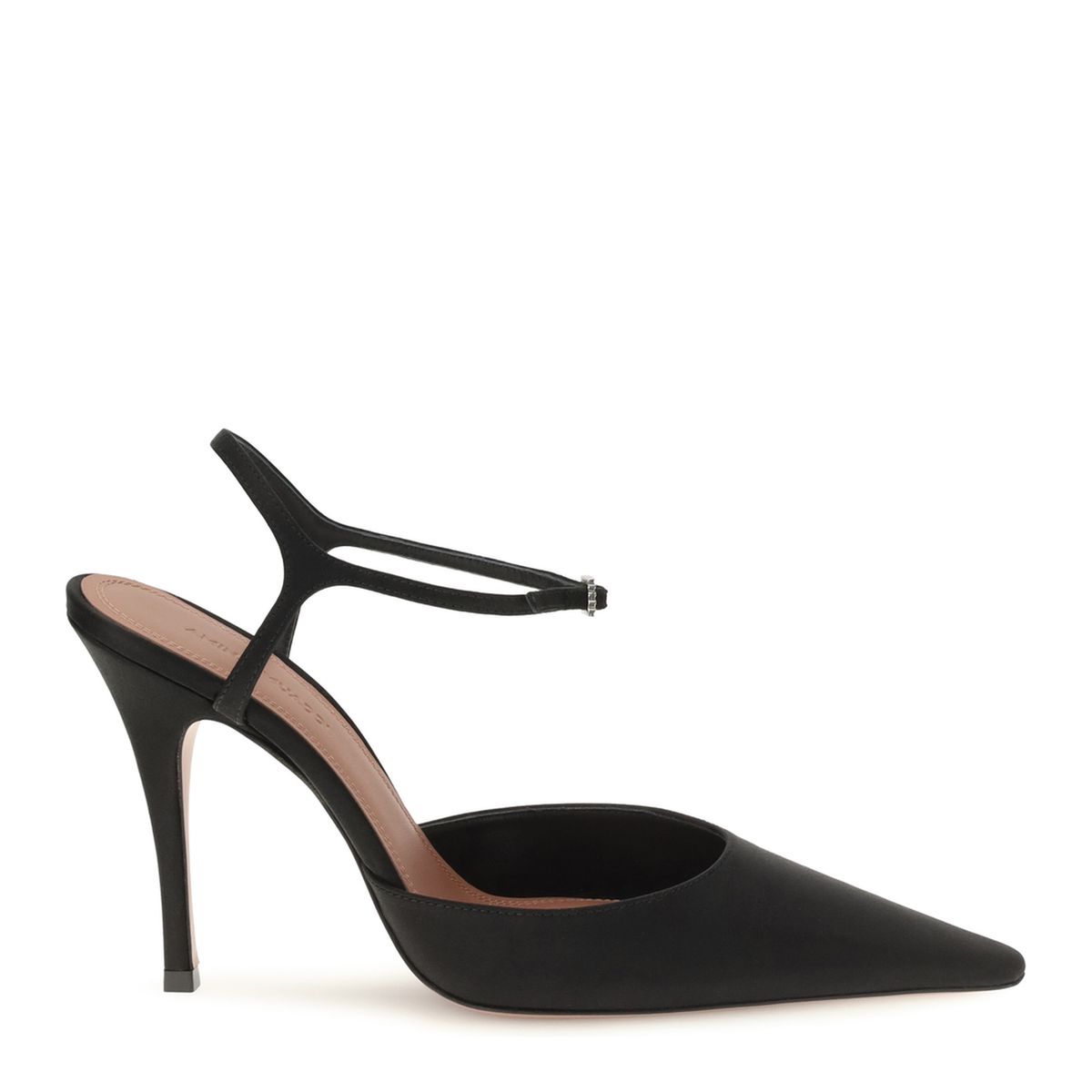 MAYFEYR - Amina Muaddi - Carolyn Satin Slingback Pumps - 18S366599CARBLACKSATIN