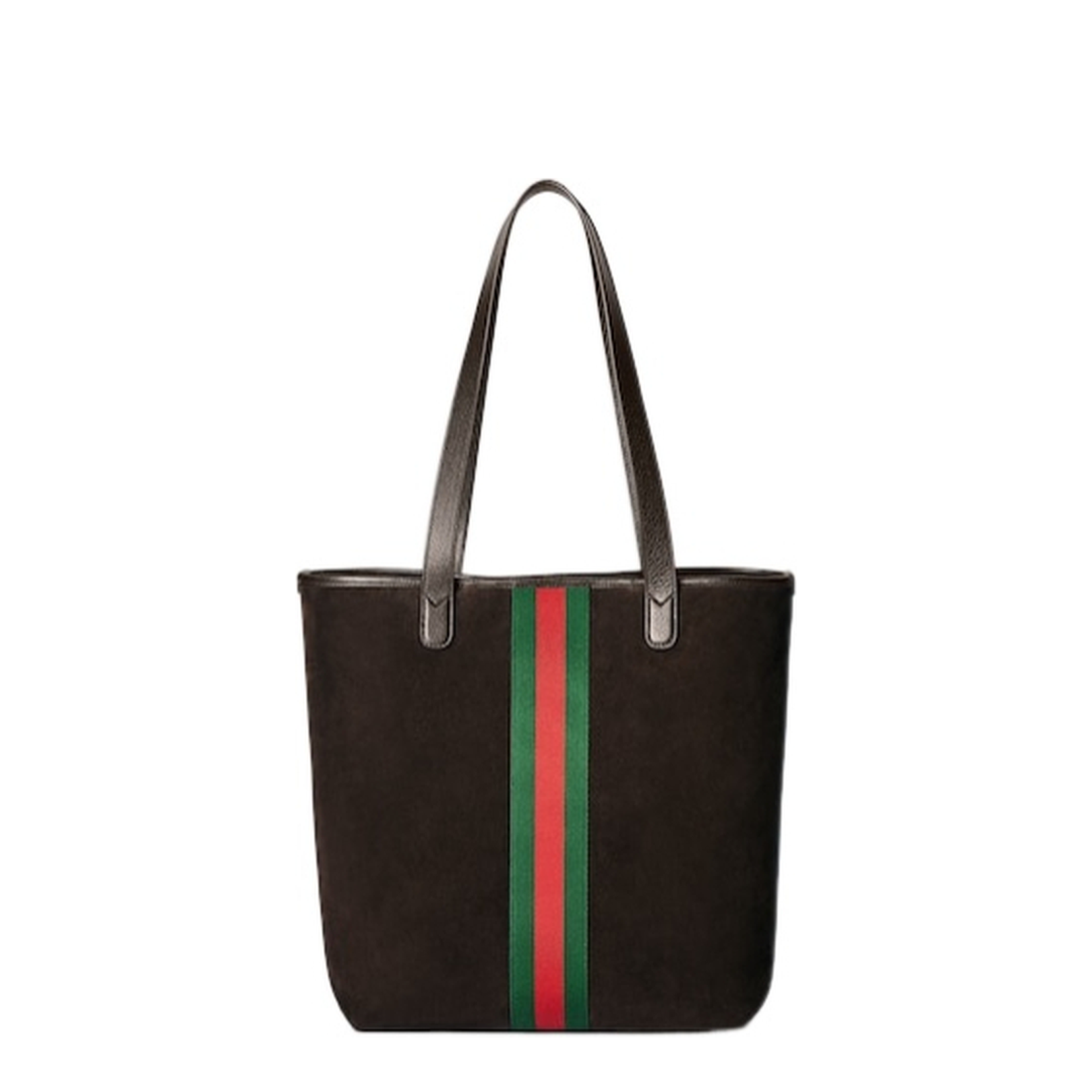 Ophidia Medium Tote Bag in Dark Brown Suede