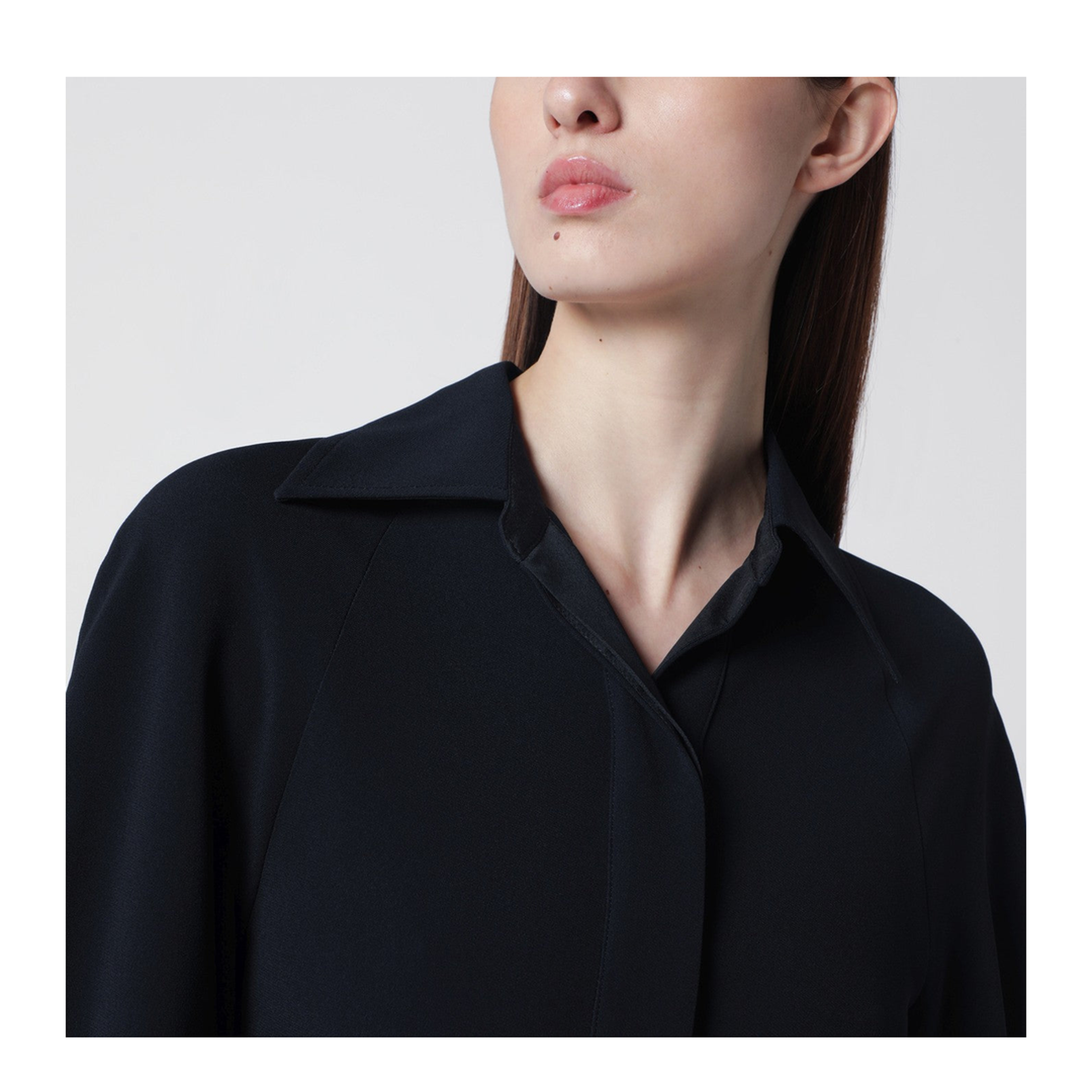 Navy Blue Midi Shirt Dress