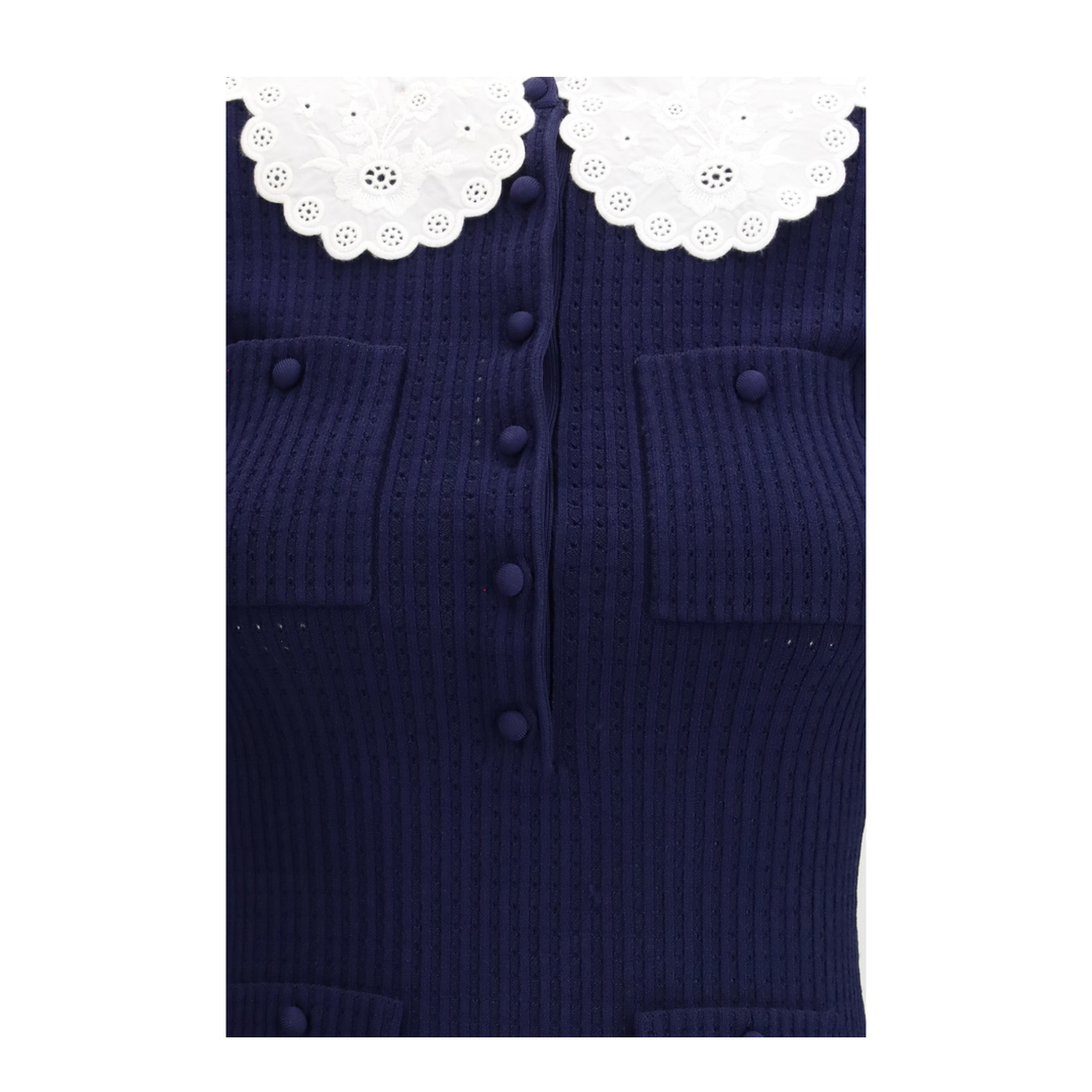 MAYFEYR - Self Portrait - Knit Taffeta Mini Dress - RS26106SBNNAVY