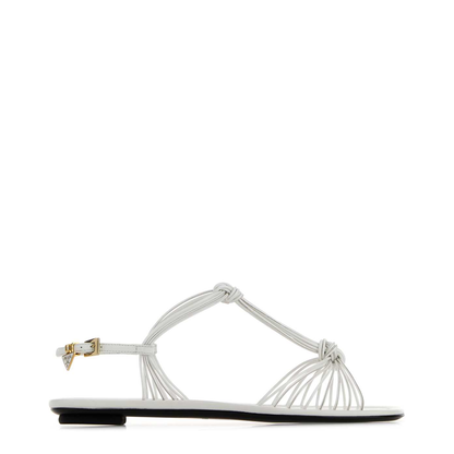 MAYFEYR - Prada - White Leather Sandals - 1X407OF005069F0009