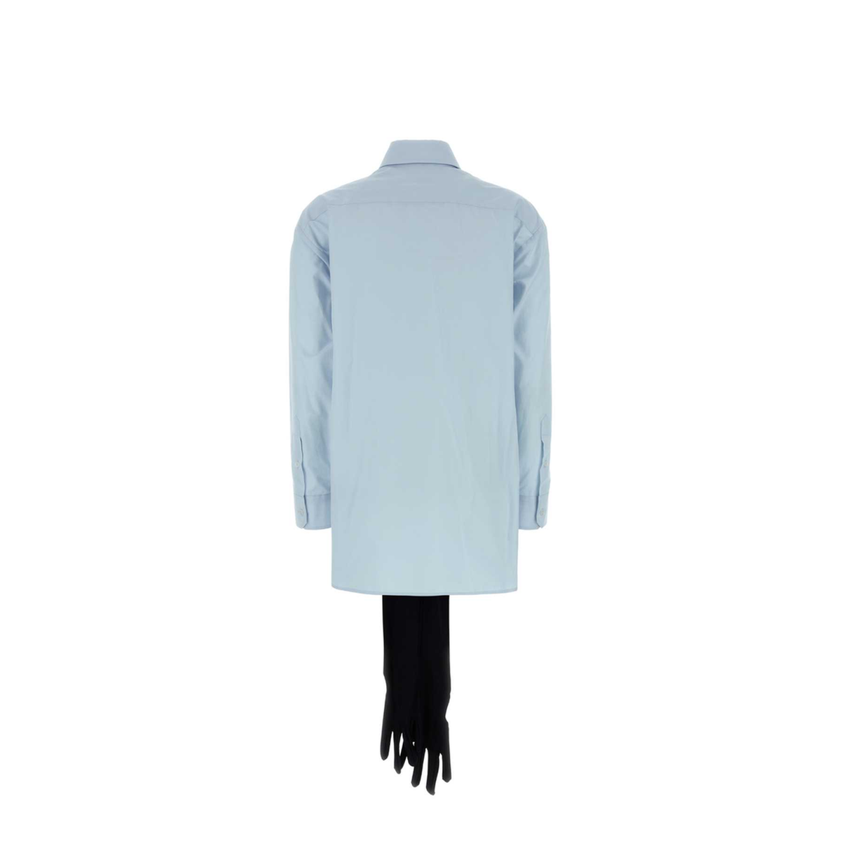 Light Blue Cotton Shirt with Gloves