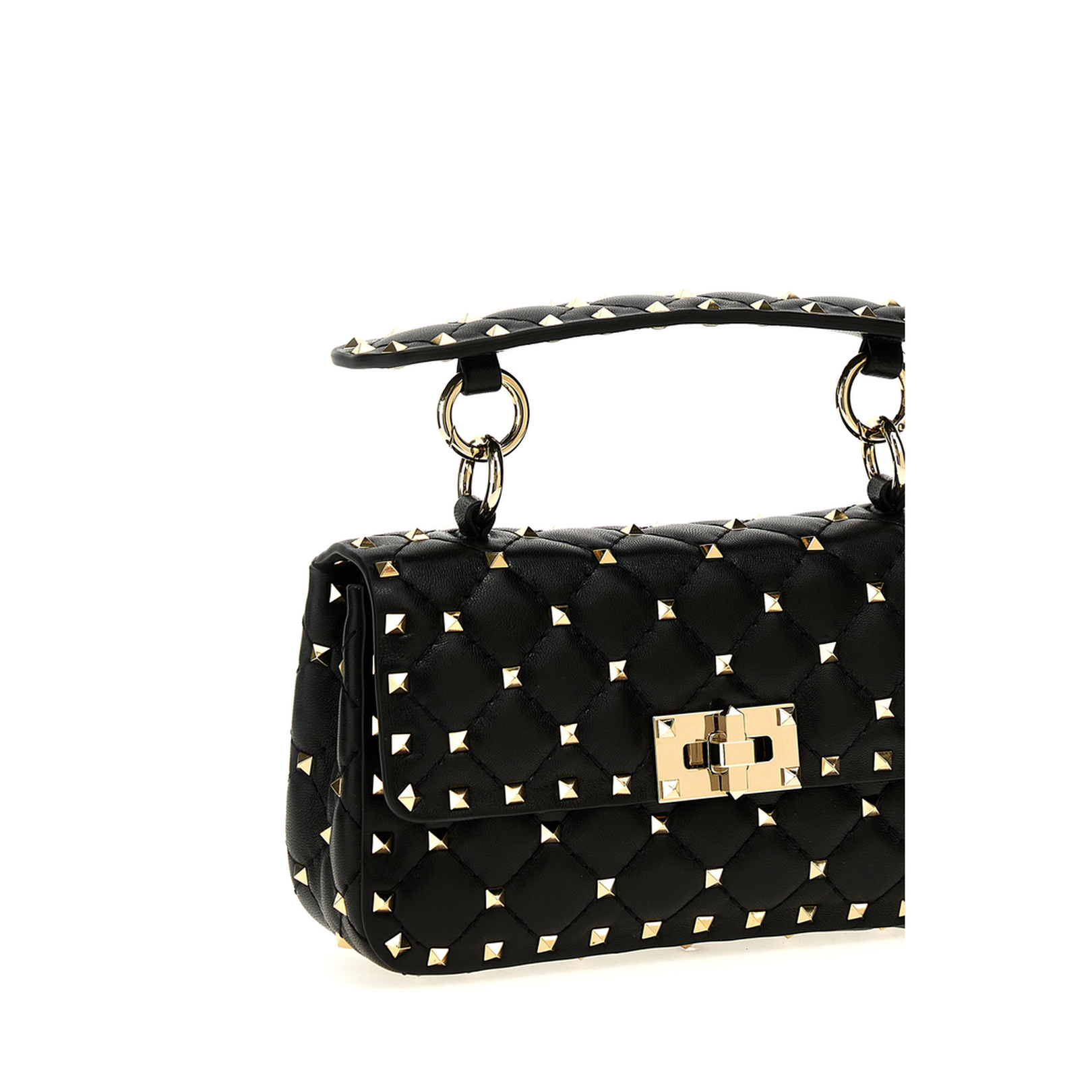 Rockstud Spike Nappa Leather Handbag