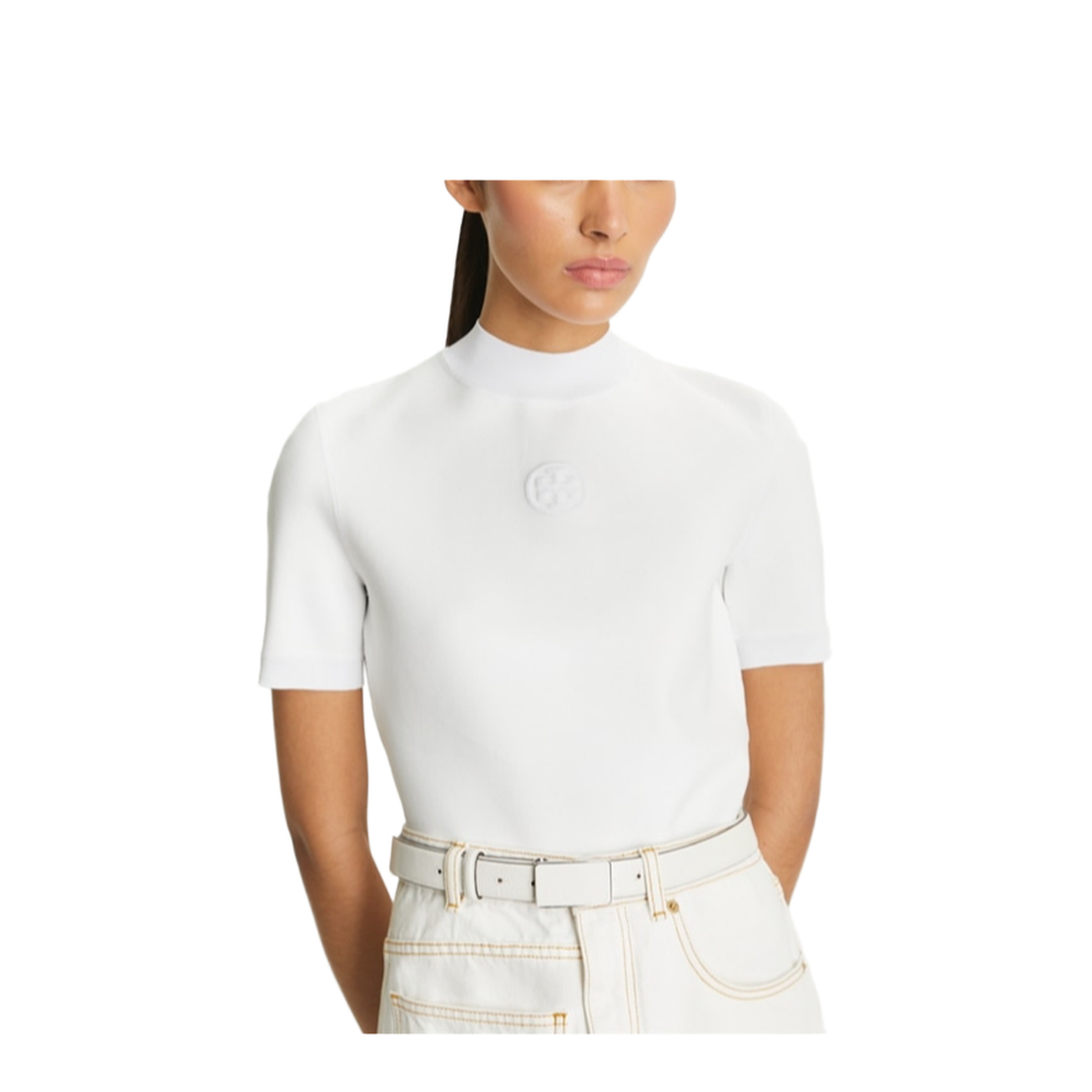 Logo Mock Neck T-Shirt