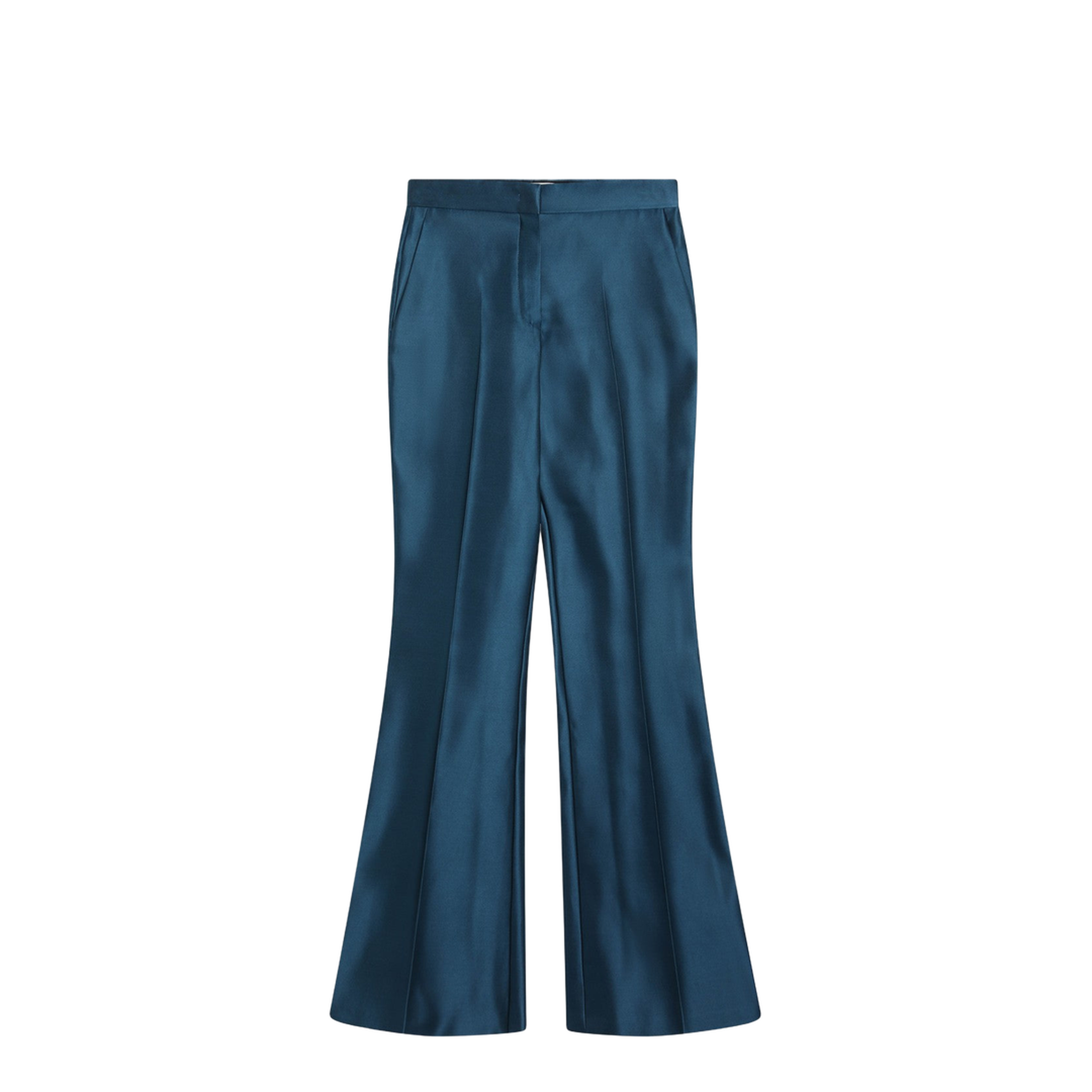 Trousers Silk Blue