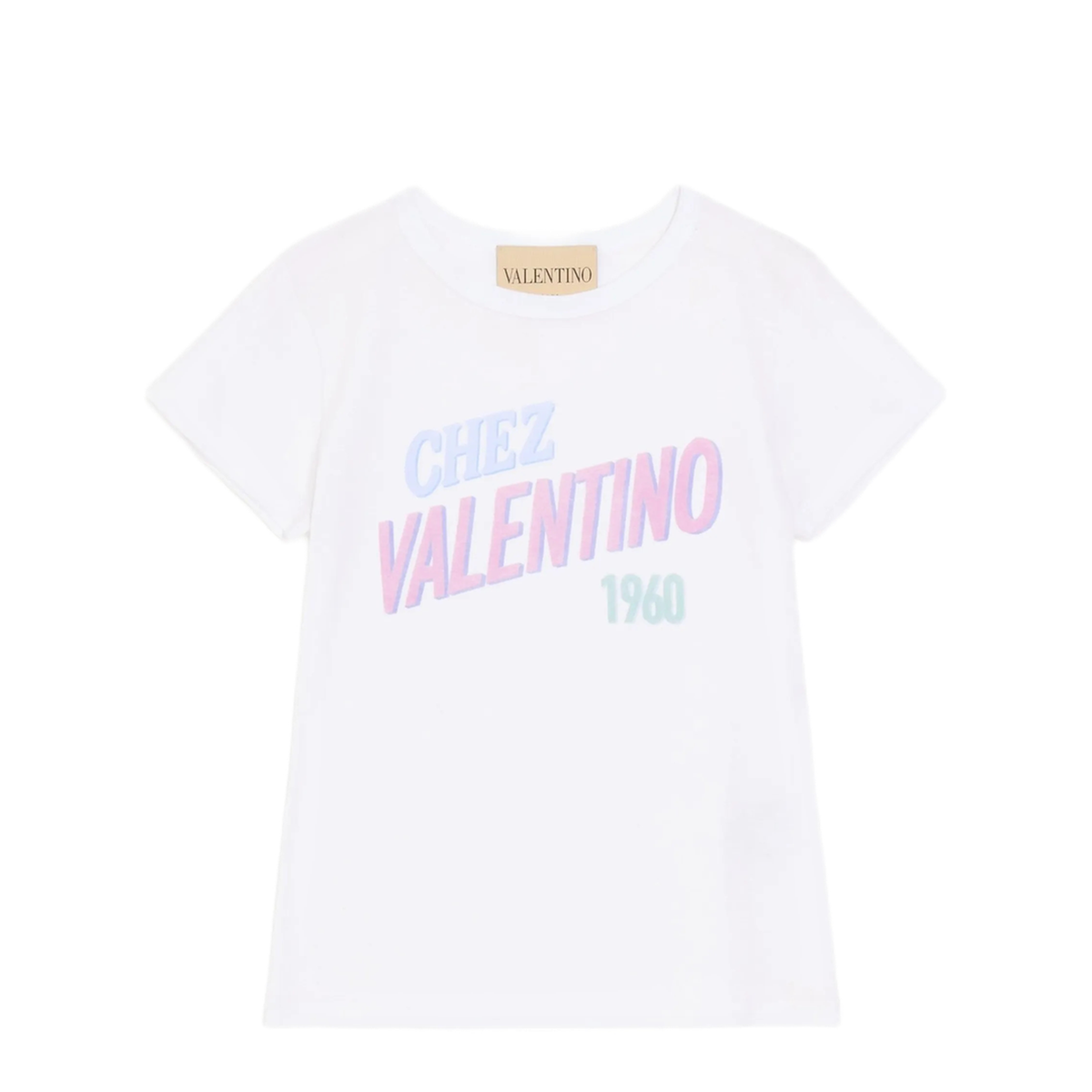 White Cotton T-Shirt With Logo Print