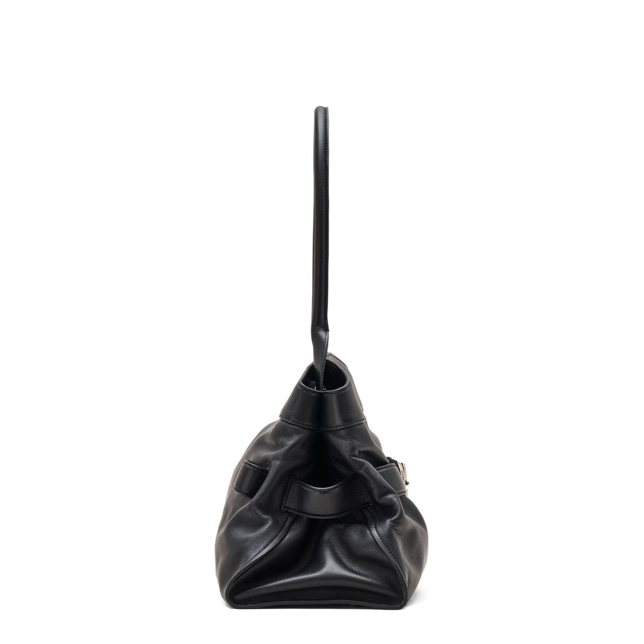 The Dakota Leather Shoulder Bag - Black
