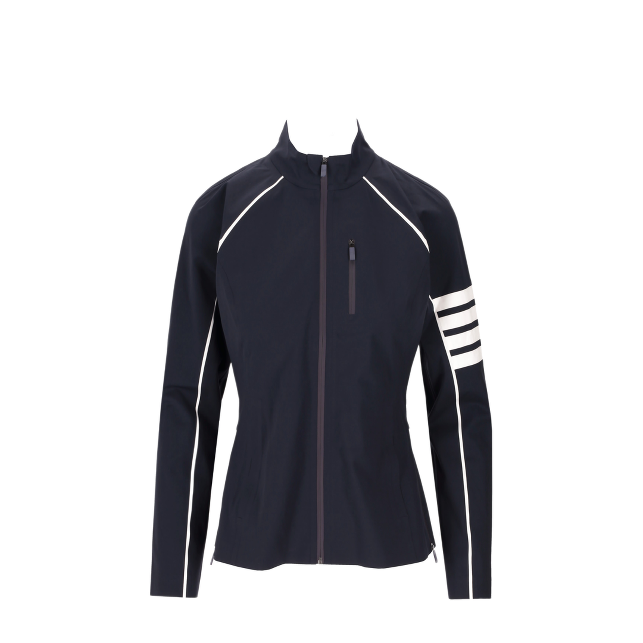 MAYFEYR - Thom Browne - Compression Zip Up Jacket With 4 Bar In Polyamide Stretch Interlock - FJA003A06753461