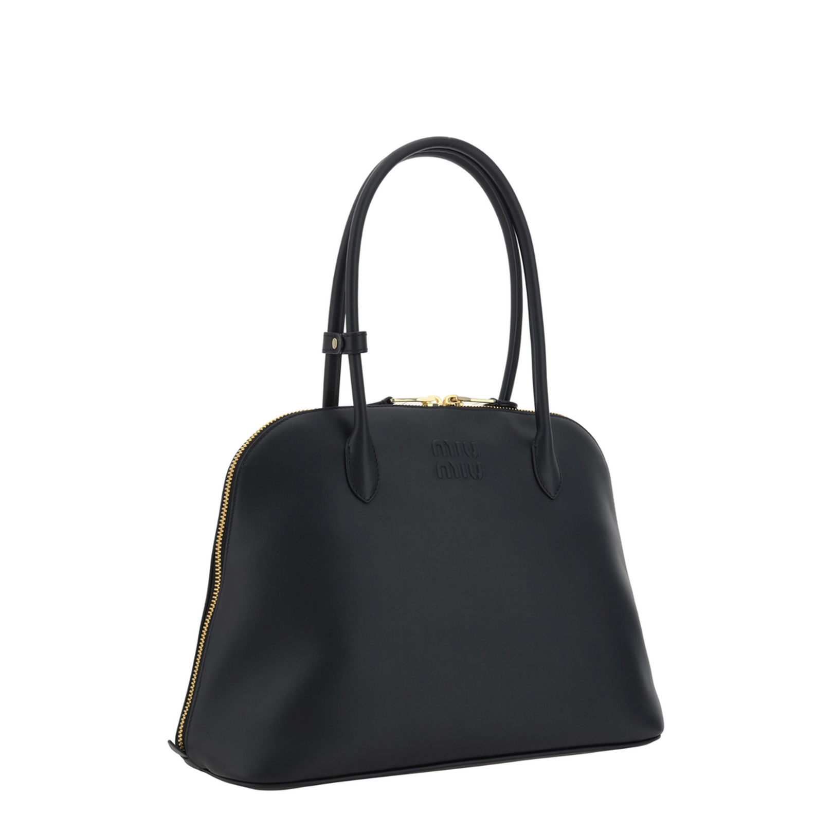 Two Tubular Handles Bag with Double Slider Round Zipper Closure