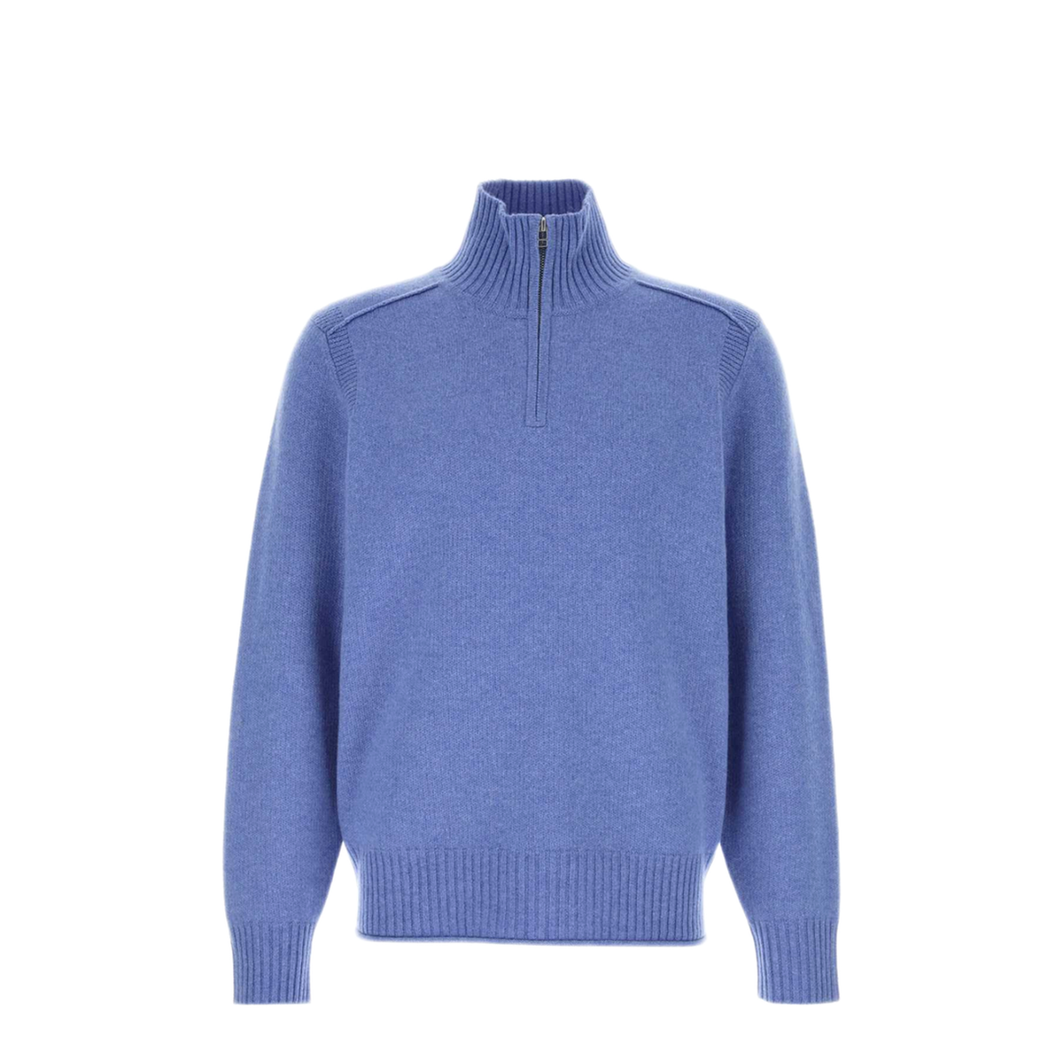 Delft Blue Half Zip Turtleneck