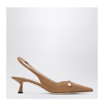 MAYFEYR - Jimmy Choo - Slingbacks In Toffee Suede - AMITA45SUE026983