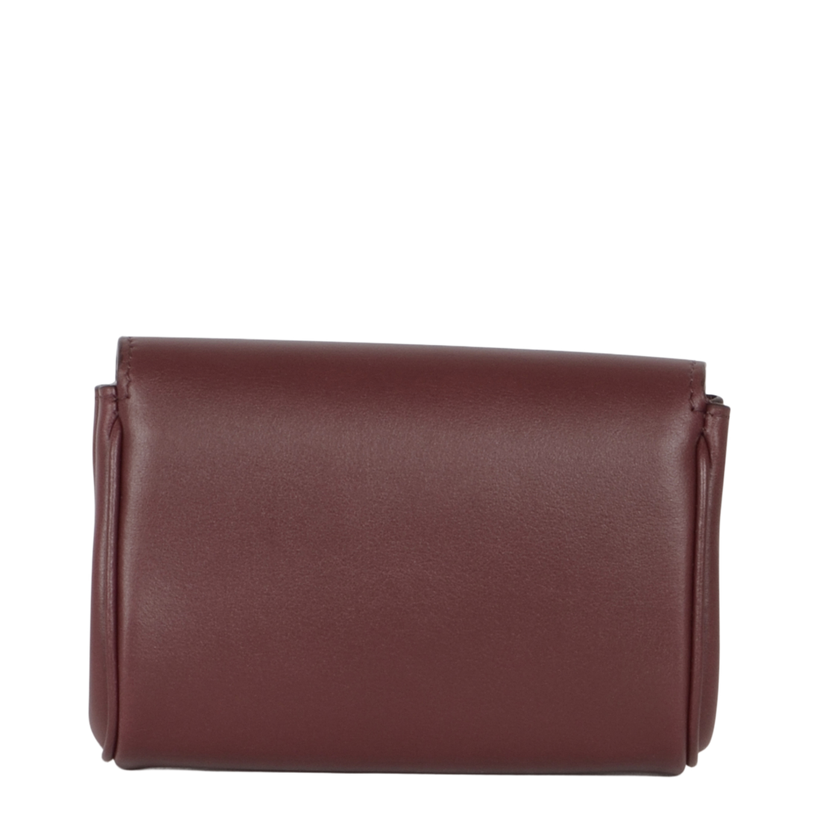 Cardholder with Flap in Dark Bordeaux