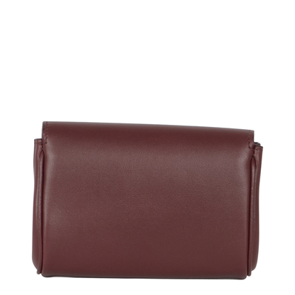 Cardholder with Flap in Dark Bordeaux