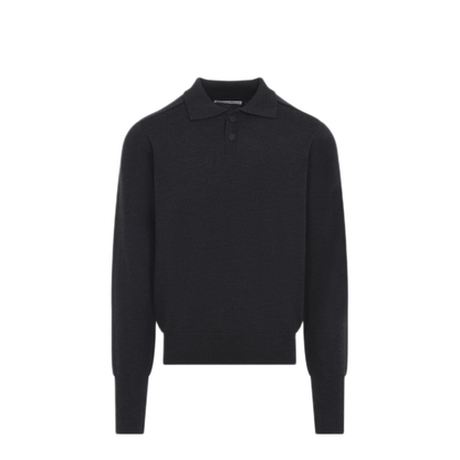 MAYFEYR - Studio Nicholson - Sark Polo Shirt Jumper - SARKSN1503COAL