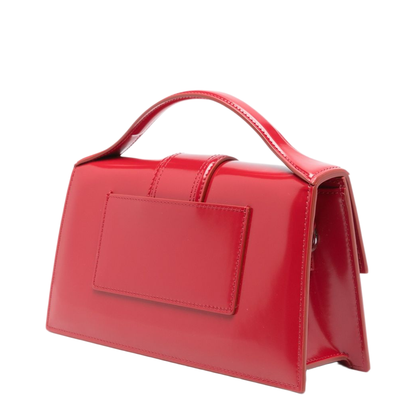 The Large Bambino Leather Top-Handle Bag - Rosso