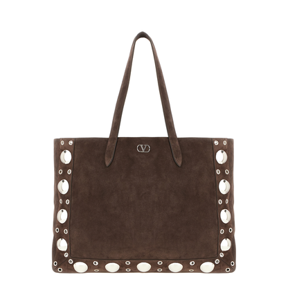 Brown Suede Shopping Bag