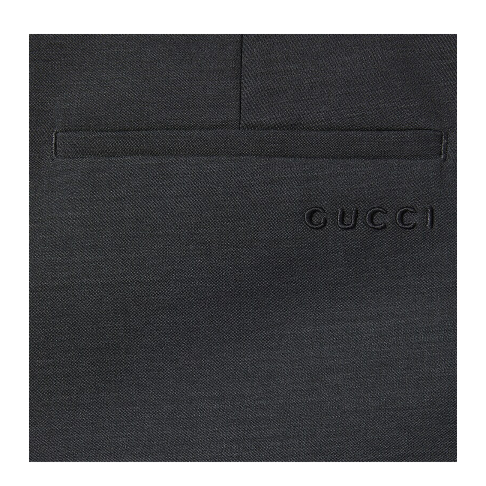 Oversize Low Waist Wool Pant in Grey