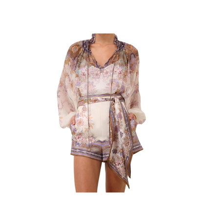 Luna Billow Puffed-Sleeve Blouse