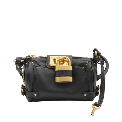 Small Paddington Chain Bag in Grained Leather Black