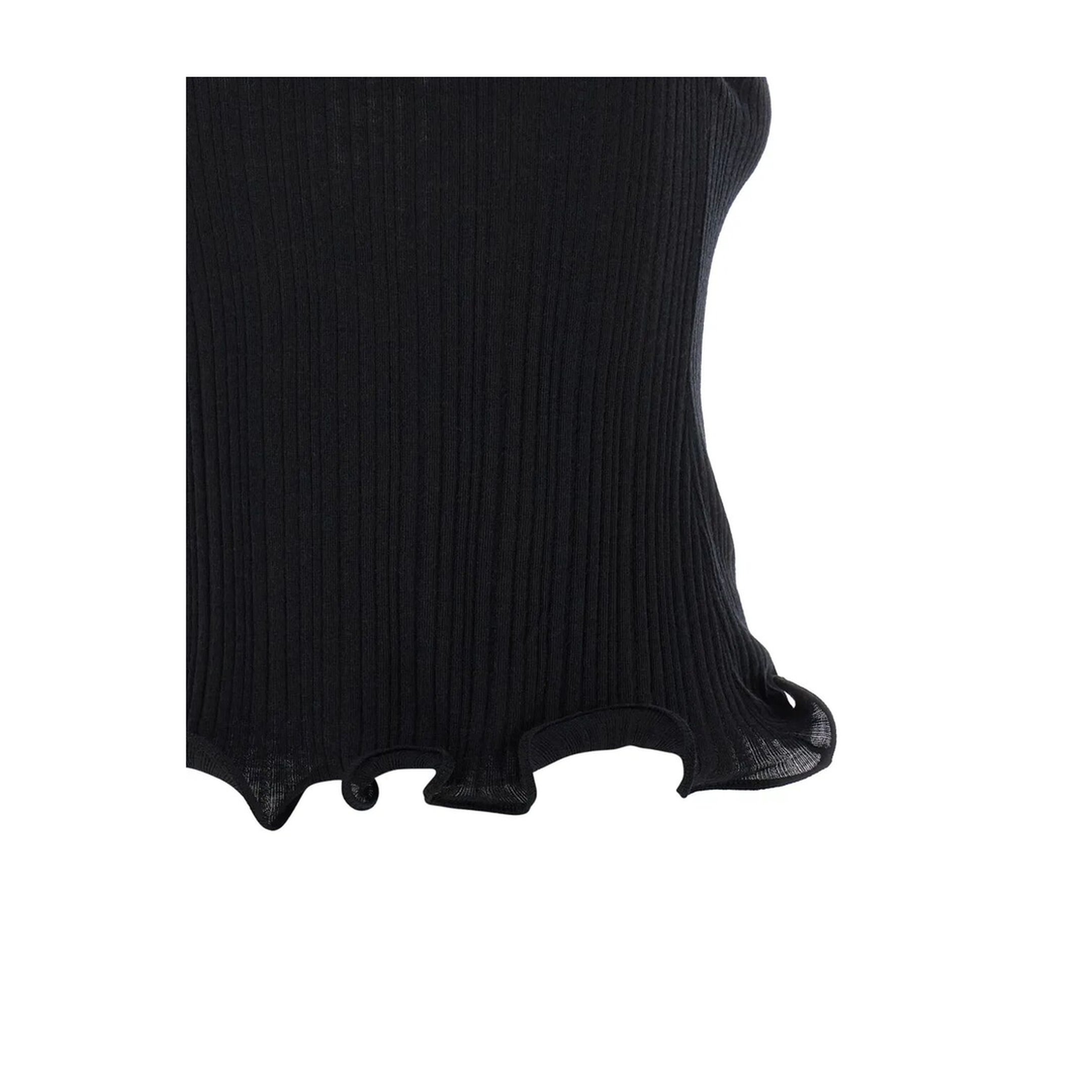 MAYFEYR - Fendi - High Neck Fitted Sleeveless Top With Ruffles - FS9740AVFE