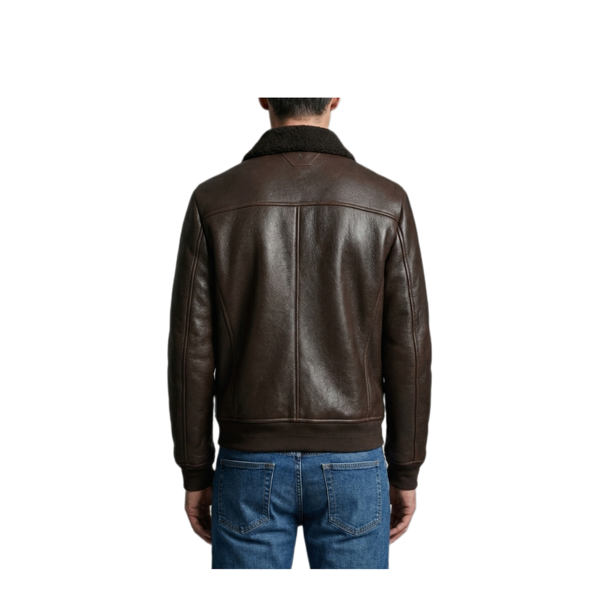 MAYFEYR - Salvatore Santoro - Dark Brown Leather Shearling Bomber Jacket - 51694DARKBROWN