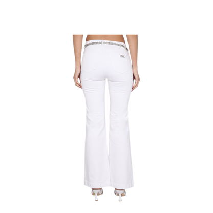 MAYFEYR - MICHAEL BY MICHAEL KORS - Pants With Logo Belt - MS3904180V117OPTICWHITE
