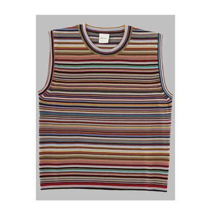 MAYFEYR - Paul Smith - Signature Stripe Sleeveless Sweater - W1R888NW1115092