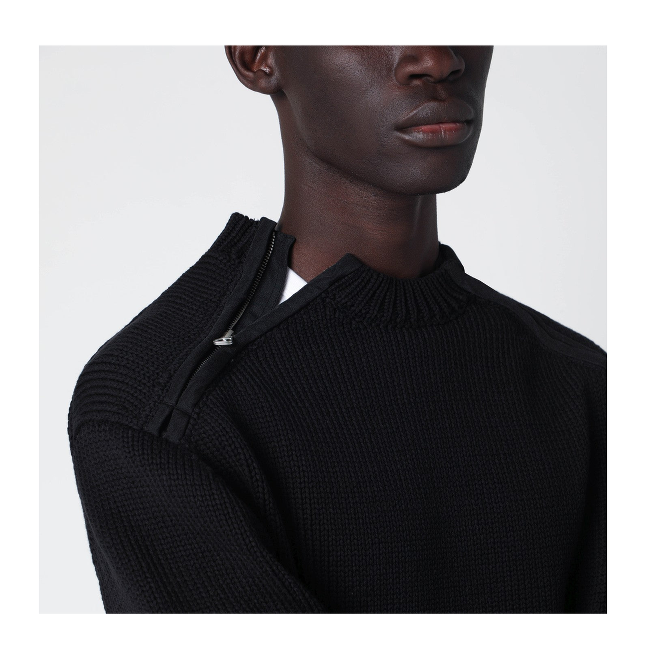 Black Cotton Sweater