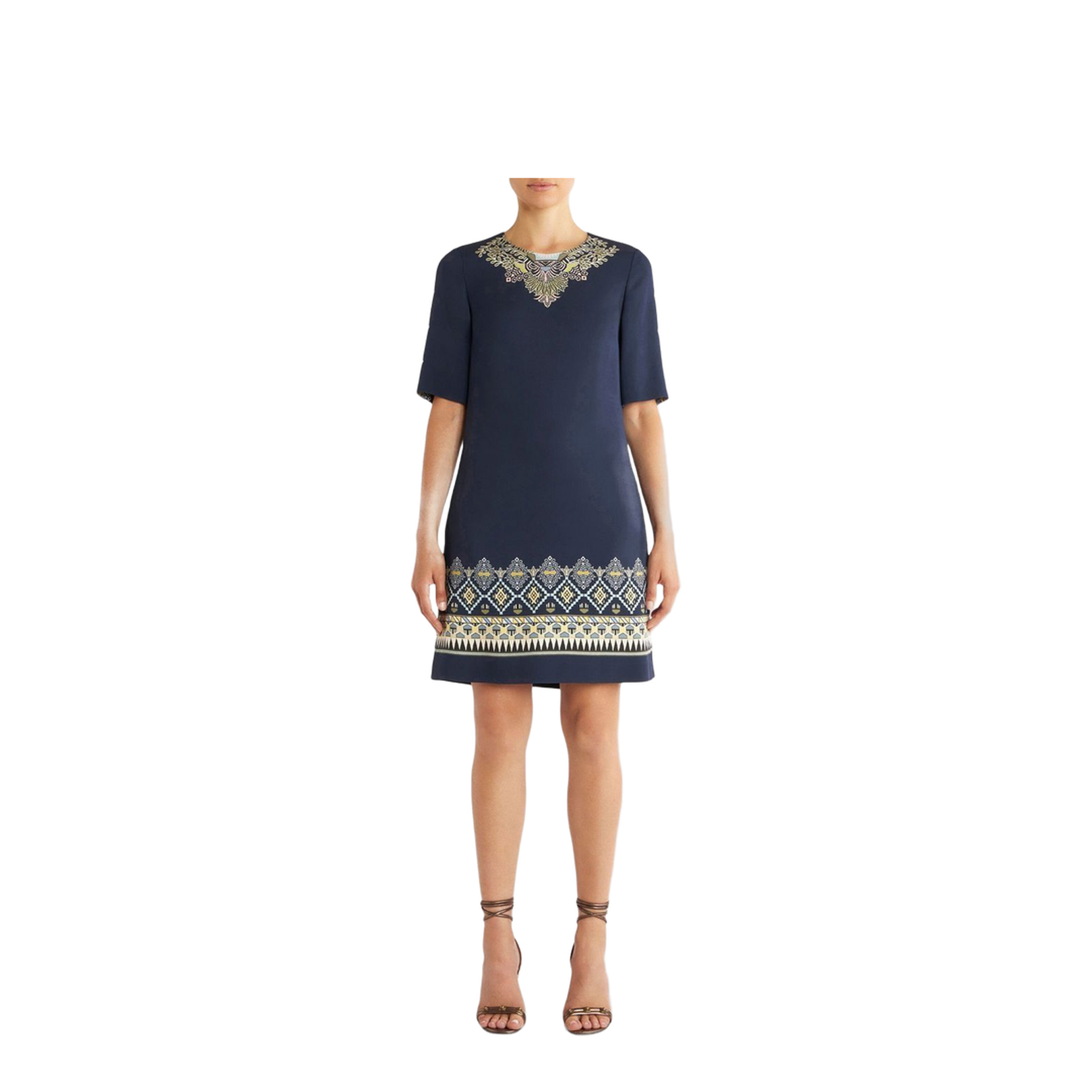 Geometric Pattern Tunic Dress