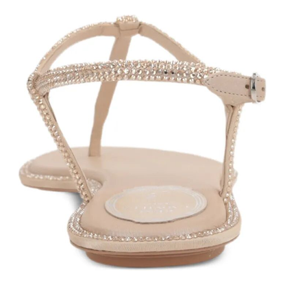 MAYFEYR - Rene Caovilla - Diana 10 Crystal Flat Sandals - C11574010R001V104BEIGEG