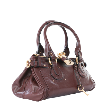 Paddington Buffalo Leather Shoulder Bag - Garnet