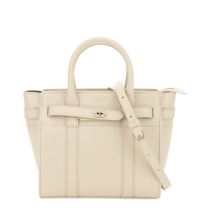 Bayswater Small Beige Handbag with Removable Shoulder Strap