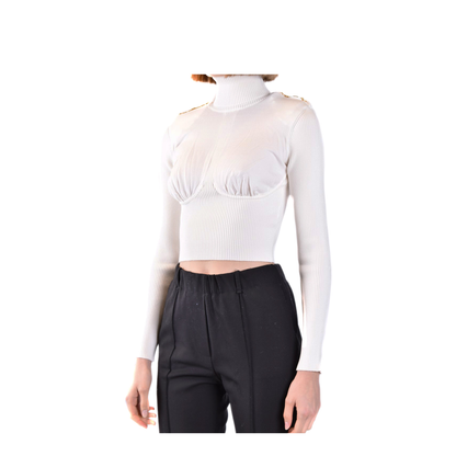 MAYFEYR - Elisabetta Franchi - Ivory Sweater - MK99M36E2360