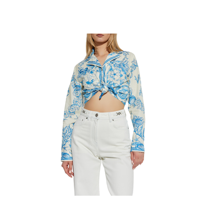 Top with Coral Theatre Allover print