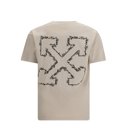MAYFEYR - Off-White - Script Arrow T-Shirt - 44MAA027S26J002270