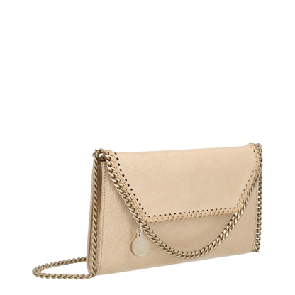 Falabella Polyester Wallet On Chain - Gold