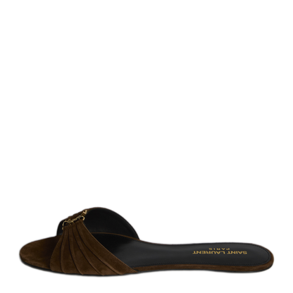 MAYFEYR - Saint Laurent - Babylone Slide Sandals In Suede - 86965827D002319