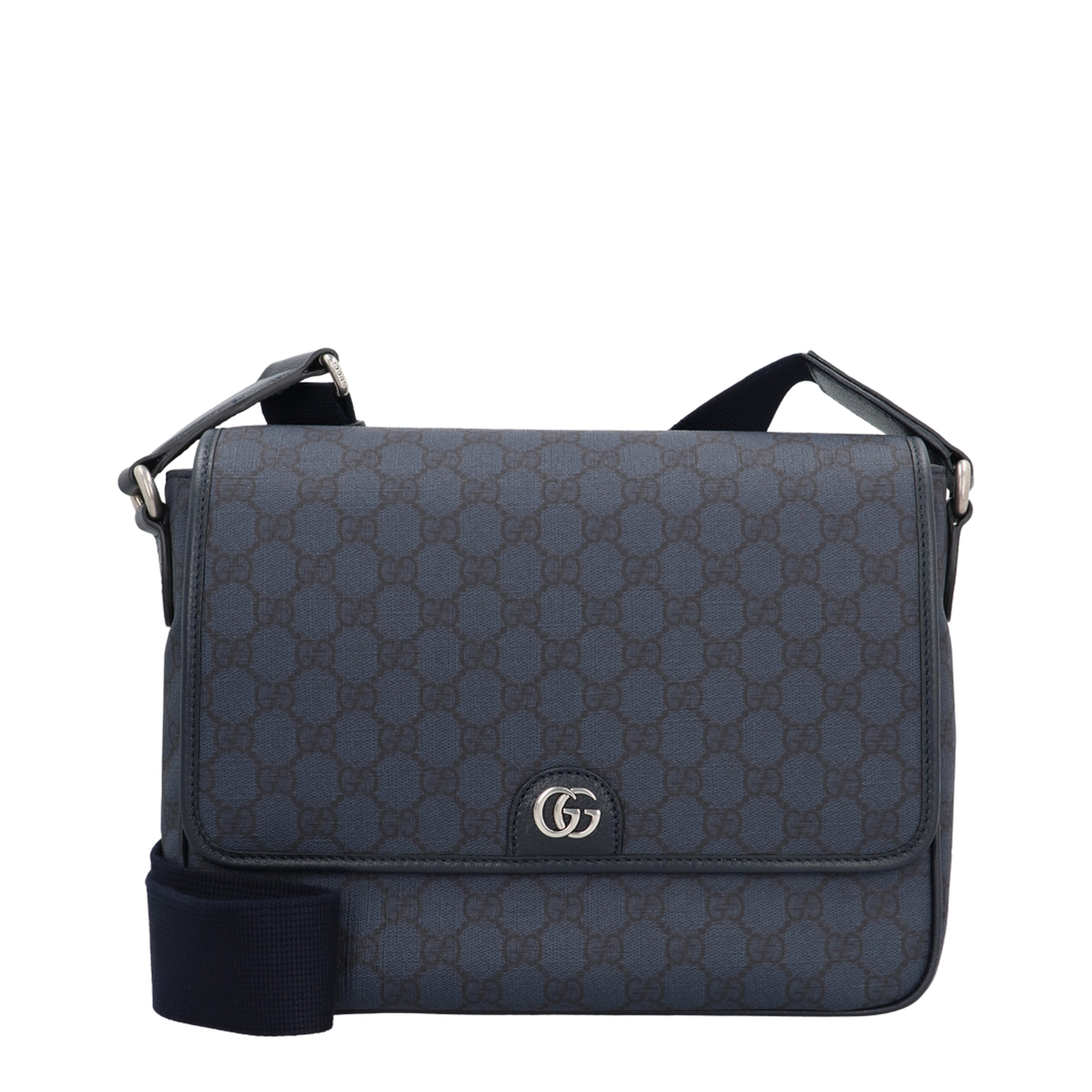 Ophidia Medium Canvas Messenger Bag - Navy Blue