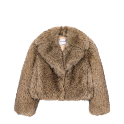 Beige Samara Faux-Fur Jacket