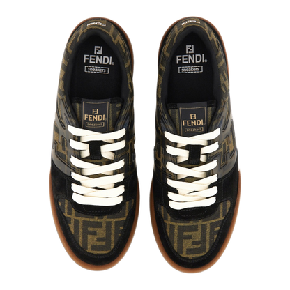 Match Sneaker in Black/Tabacco FF Jacquard