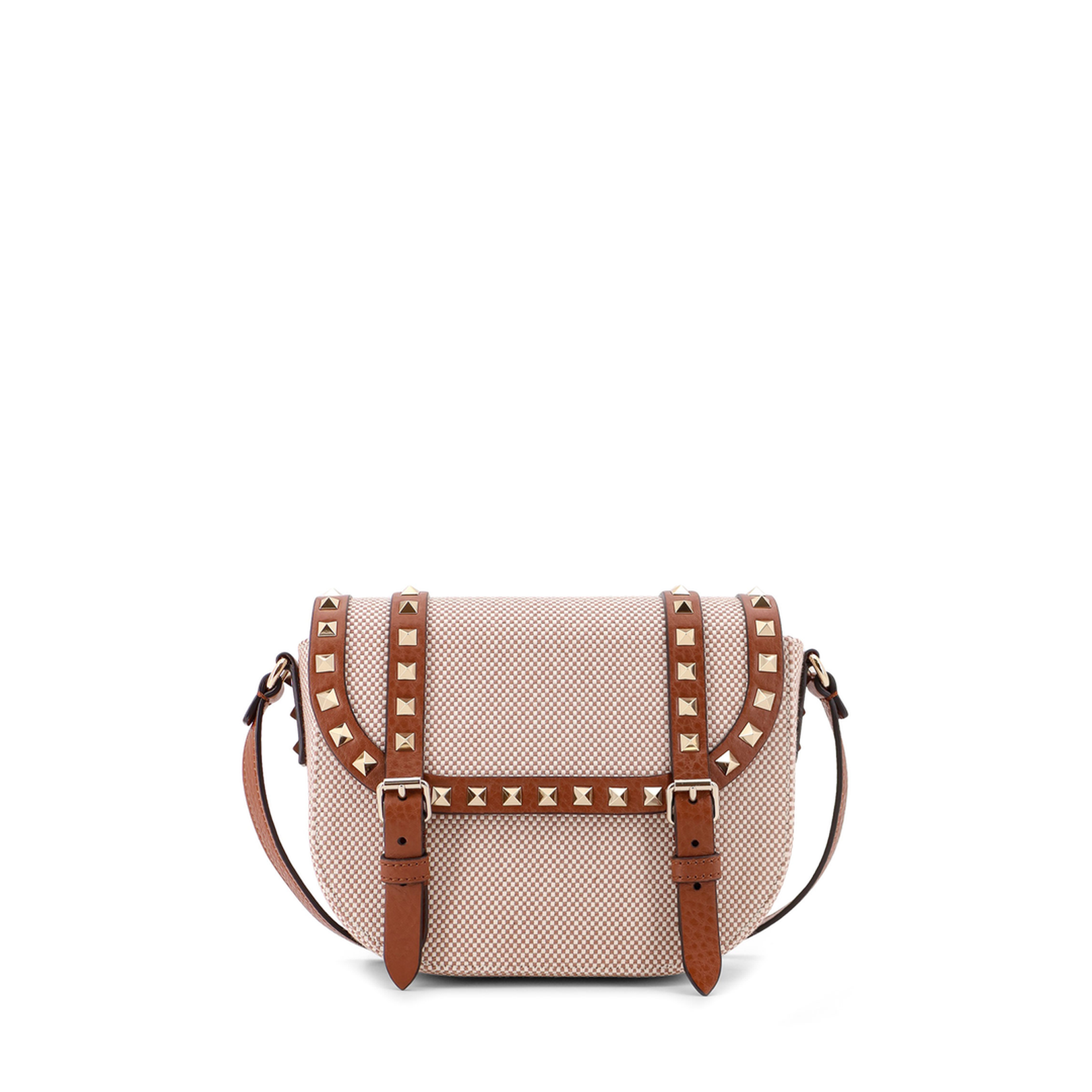 Rockstud Foldover Top Shoulder Bag