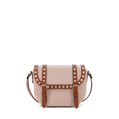Rockstud Foldover Top Shoulder Bag