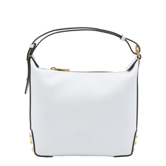 Mini Calf Leather Shoulder Bag - White