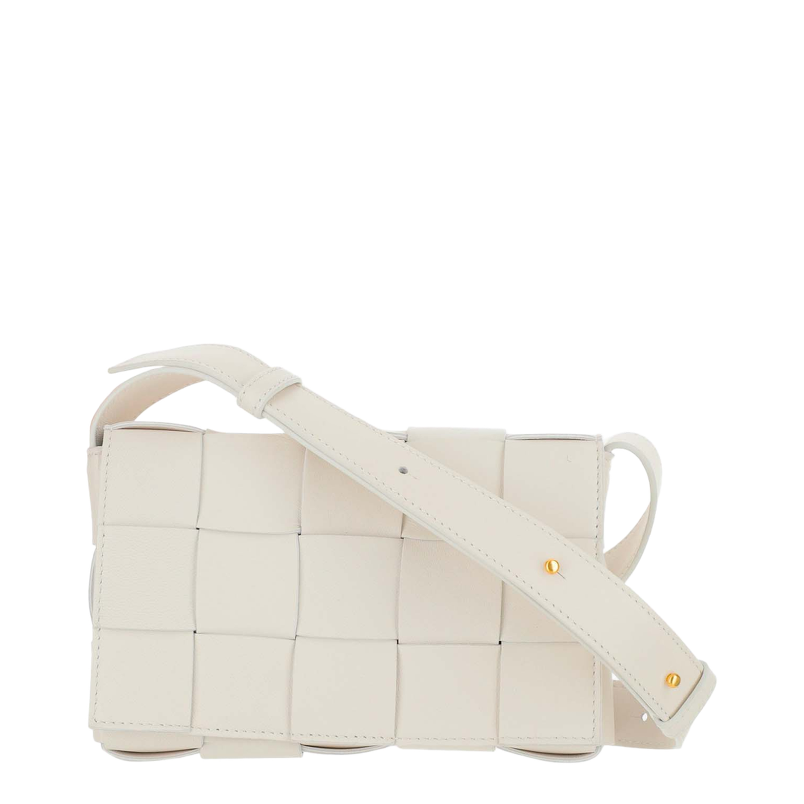 Cassette Small Lambskin Crossbody Bags - White